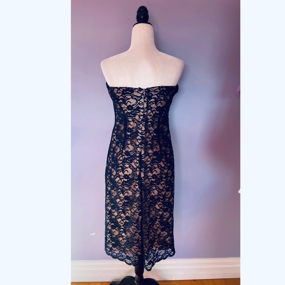 Anthropologie Ruth floral lace silk strapless dress - Picture 5 of 6